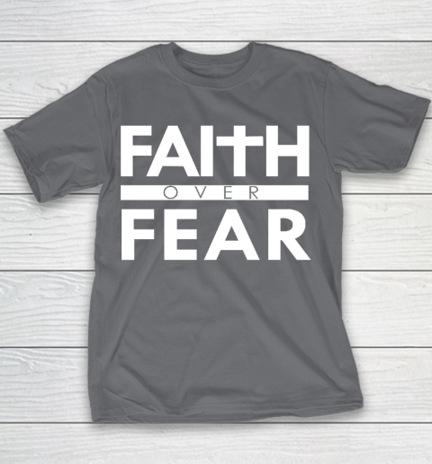 Faith Over Fear Bible Scripture Verse Christian Quote Youth T-Shirt 5
