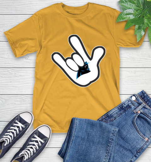Carolina Panthers NFL Football Mickey Rock Hand Disney T-Shirt 3