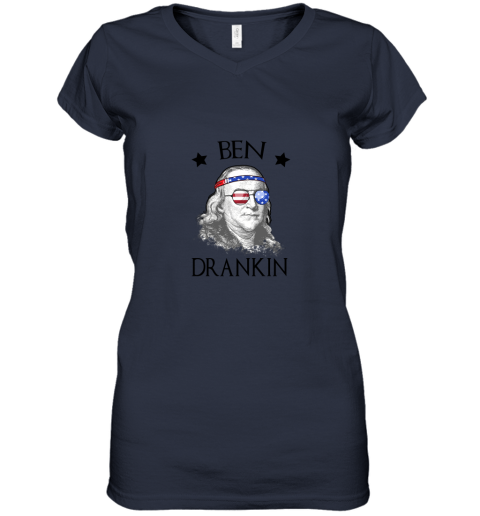 Day 4th Of July Ben Drankin Benjamin Franklin Women's V-Neck T-Shirt