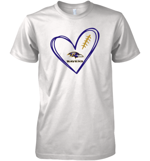 Baltimore Ravens Heart Premium Men's T-Shirt