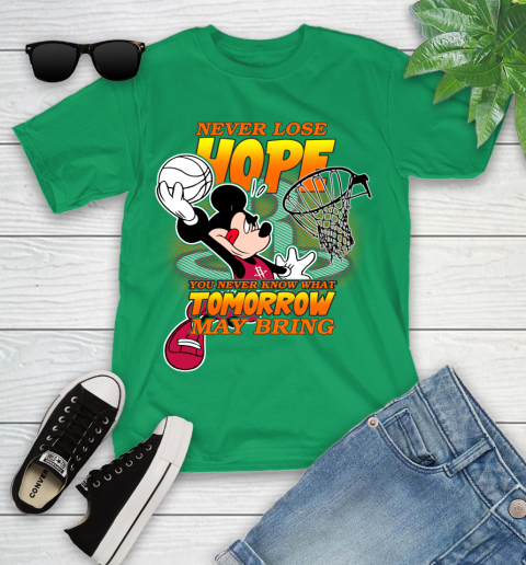 Houston Rockets NBA Basketball Mickey Disney Never Lose Hope Youth T-Shirt 8