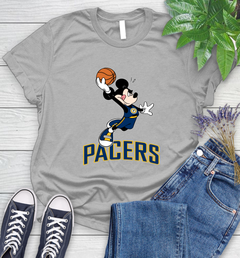 NBA Basketball Indiana Pacers Cheerful Mickey Mouse Shirt Women's T-Shirt 5