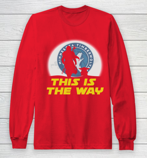 Minnesota Timberwolves NBA Basketball Star Wars Yoda And Mandalorian This Is The Way Long Sleeve T-Shirt 7