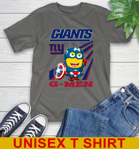 NFL Football New York Giants Captain America Marvel Avengers Minion Shirt T-Shirt 10