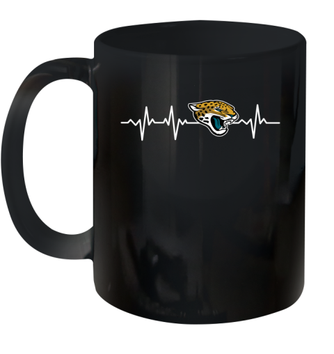 Jacksonville Jaguars NFL Football Heart Beat Shirt Ceramic Mug 11oz