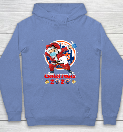 New York Mets Funny Santa Claus Dabbing Christmas 2020 MLB Youth Hoodie 8