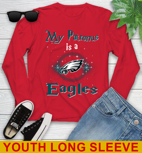NFL Football Harry Potter My Patronus Is A Philadelphia Eagles Youth Long Sleeve 11