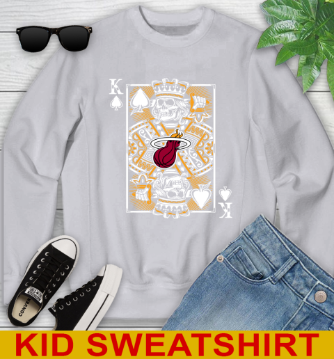 Miami Heat NBA Basketball The King Of Spades Death Cards Shirt Youth Sweatshirt 3