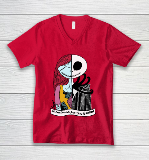 Jack and Sally  Blink 182 I Miss You V-Neck T-Shirt 3