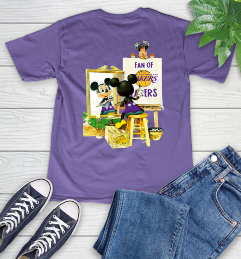 NBA Basketball Los Angeles Lakers Mickey Drawing Shirt 54 NBA Basketball Los Angeles Lakers Mickey Drawing Shirt - Image 54