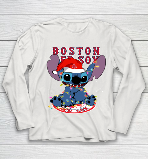 Boston Red Sox MLB noel stitch Baseball Christmas Youth Long Sleeve 8