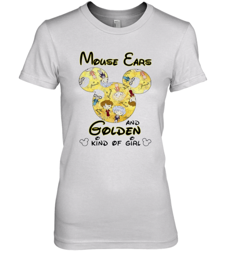 Mickey Mouse Cars And Golden And Kind Of Girl Premium Women's T-Shirt