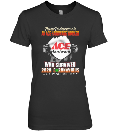 Never Underestimate ACE Hardware Who Survived Hand Premium Women's T-Shirt