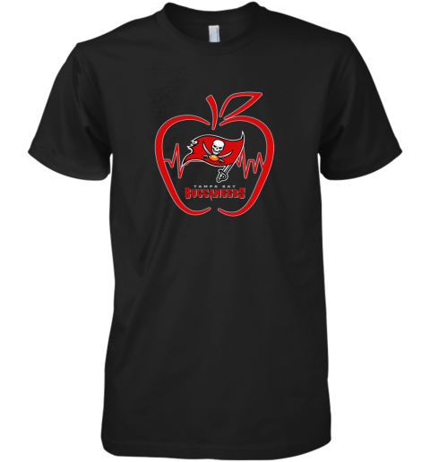 Apple Heartbeat Teacher Symbol Tampa Bay Buccaneers Premium Men's T-Shirt