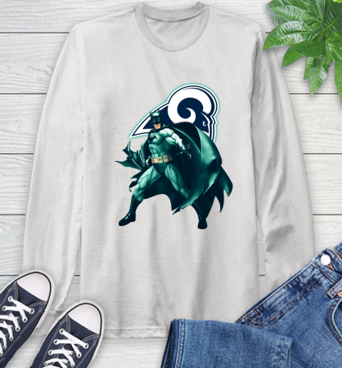 NFL Batman Football Sports Los Angeles Rams Long Sleeve T-Shirt