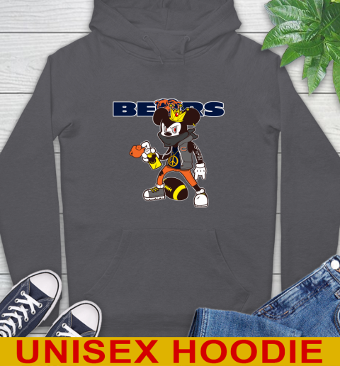 Chicago Bears NFL Football Mickey Peace Sign Sports Hoodie 7