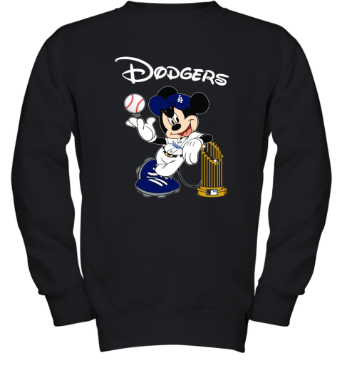 Los Angeles Dodgers Mickey Taking The Trophy MLB 2019 Youth Sweatshirt