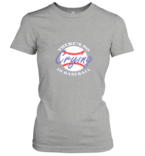 jpse womens vintage there39 s no crying in baseball funny baseball sayings ladies t shirt 20 front ash