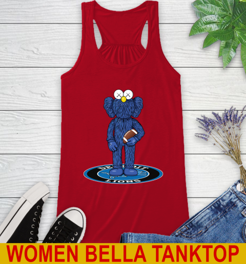 NFL Football Detroit Lions Kaws Bff Blue Figure Shirt Racerback Tank 6