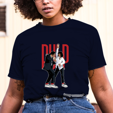 Air Jordan 1 Smoke Grey Matching Sneaker Tshirt Pulp Fiction Dance Gray and White Jordan Tshirt