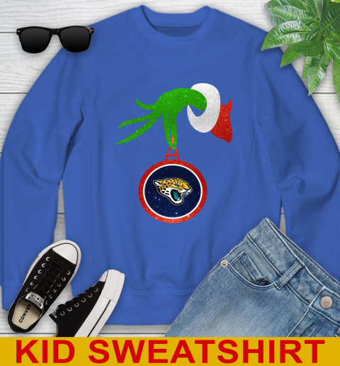 Jacksonville Jaguars Grinch Merry Christmas NFL Football Youth Sweatshirt 7