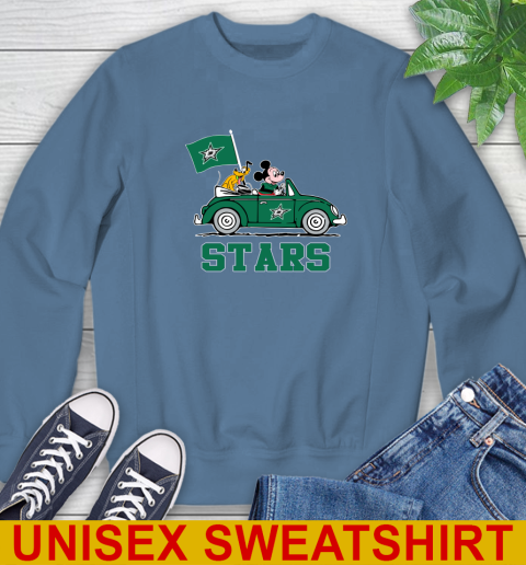 NHL Hockey Dallas Stars Pluto Mickey Driving Disney Shirt Sweatshirt 8