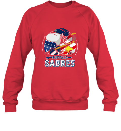l2t1 buffalo sabres ice hockey snoopy and woodstock nhl sweatshirt 35 front red