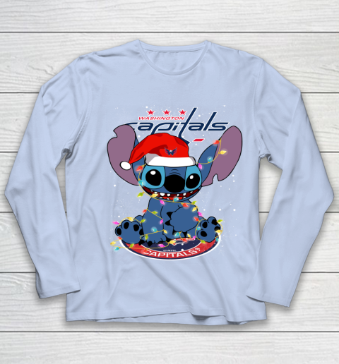 Washington Capitals NHL Hockey noel stitch Christmas Youth Long Sleeve 5