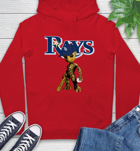MLB Tampa Bay Rays Groot Guardians Of The Galaxy Baseball Hoodie 10