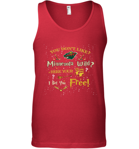 NHL You Don't Like Minnesota Wild Here Your Socks I Set You Free Harry Potter Hockey RMxFFEqqupD unisex tank 17 95 151514 front red