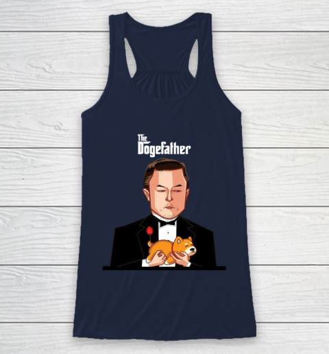 Dogecoin The DogeFather Funny Racerback Tank 8