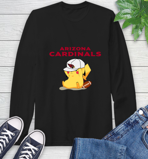 NFL Pikachu Football Sports Arizona Cardinals Long Sleeve T-Shirt 2