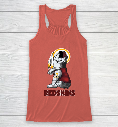 NFL Football My Cat Loves Washington Redskins Racerback Tank 3