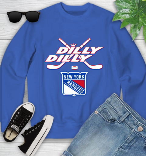 NHL New York Rangers Dilly Dilly Hockey Sports Youth Sweatshirt 8