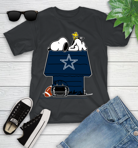 Dallas Cowboys NFL Football Snoopy Woodstock The Peanuts Movie Youth T-Shirt 2