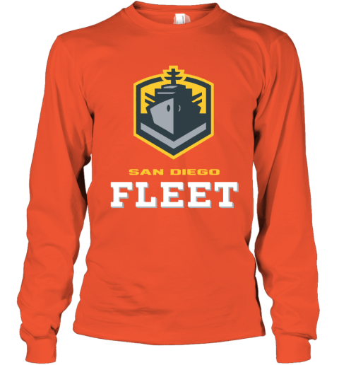 San Diego Fleet logo w36a san diego fleetlogo youth long sleeve 50 front orange