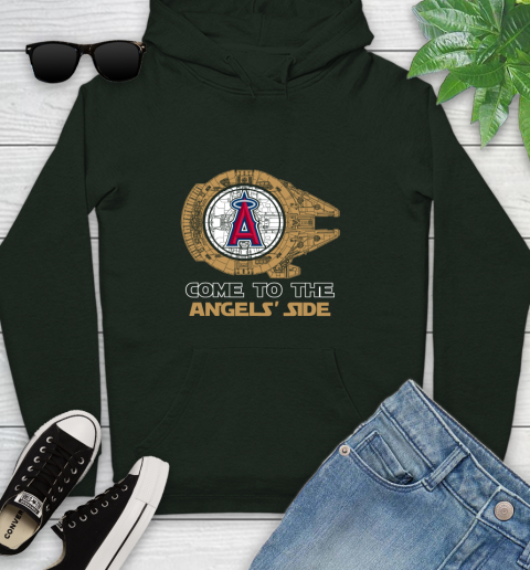 MLB Come To The Los Angeles Angels Side Star Wars Baseball Sports Youth Hoodie 14