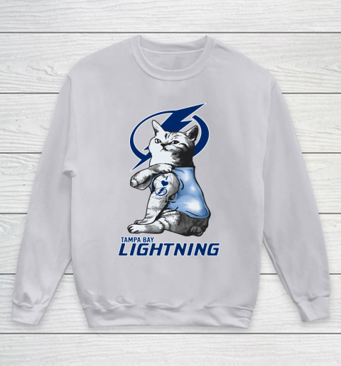NHL My Cat Loves Tampa Bay Lightning Hockey Youth Sweatshirt 3
