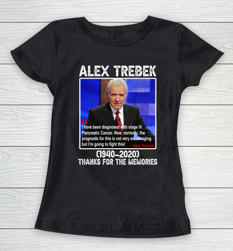 Alex Trebek 1940 2020 Thanks For The Memories Women's T-Shirt