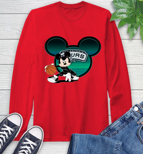 NBA San Antonio Spurs Mickey Mouse Disney Basketball Long Sleeve T-Shirt 10