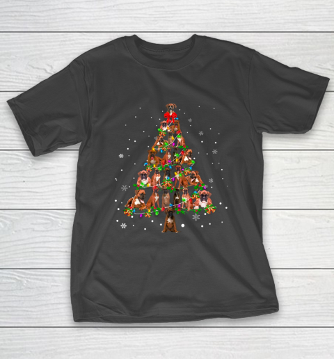 Cute Boxer dog Christmas Tree gift decor Xmas tree T-Shirt