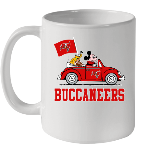 NFL Football Tampa Bay Buccaneers Pluto Mickey Driving Disney Shirt Ceramic Mug 11oz