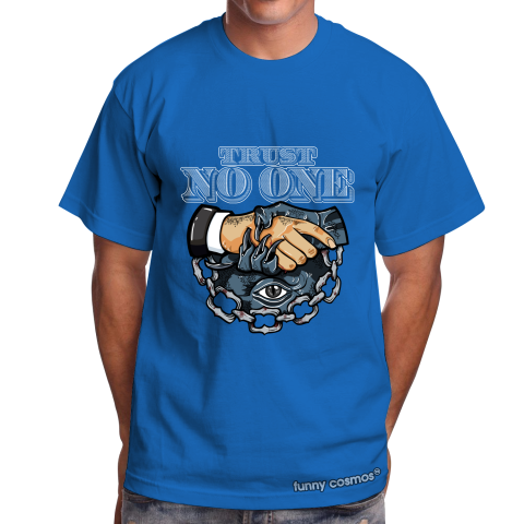 Air Jordan 1 Fearless Facetasm Matching Sneaker Tshirt Trust No One Eye White and Blue Jordan Tshirt