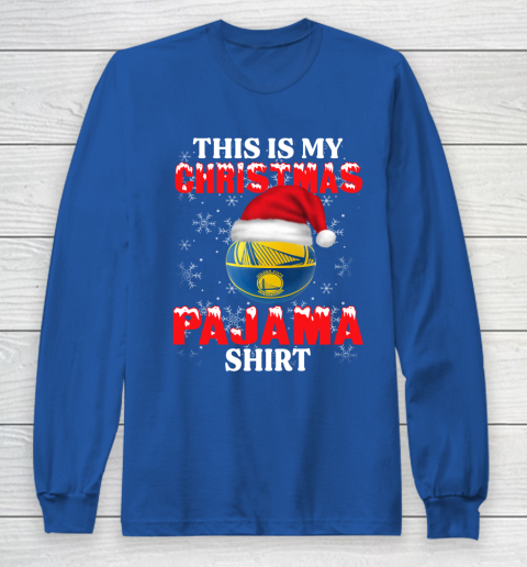 Golden State Warriors This Is My Christmas Pajama Shirt NBA Long Sleeve T-Shirt 6