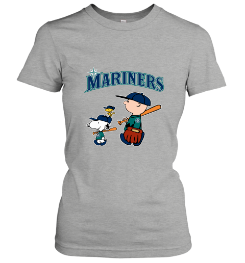 Seatlle Mariners Let's Play Baseball Together Snoopy MLB Unisex Jersey Tee 