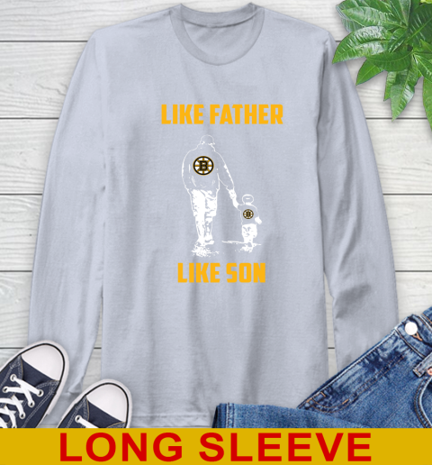 Boston Bruins NHL Hockey Like Father Like Son Sports Long Sleeve T-Shirt 6