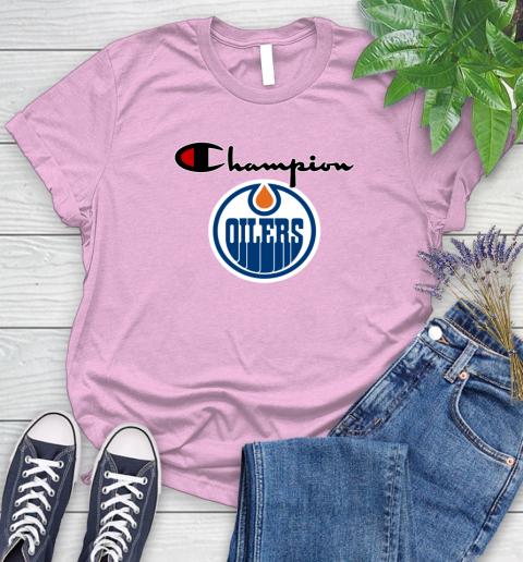 NHL Hockey Edmonton Oilers Champion Shirt Women's T-Shirt 8