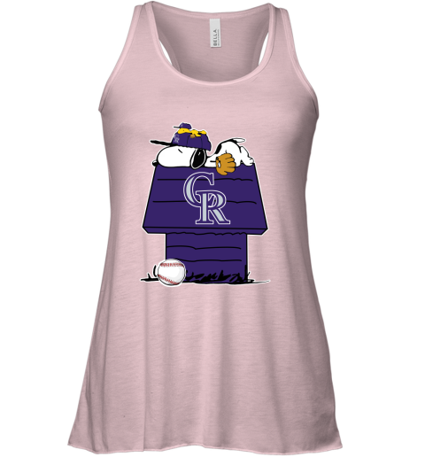 Colorado Rockies Snoopy Baseball Sports Shirts Women – Alottee