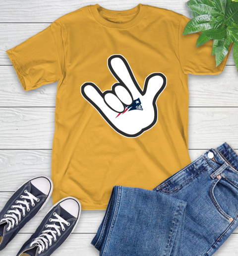 New England Patriots NFL Football Mickey Rock Hand Disney T-Shirt 3