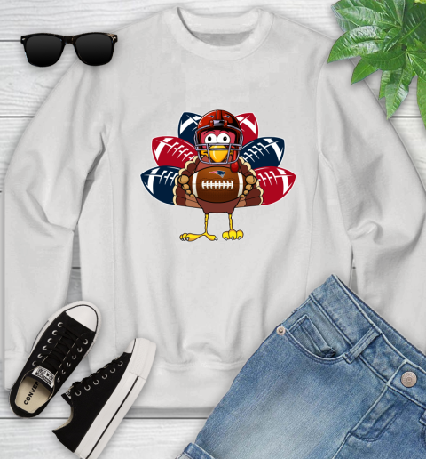 New England Patriots Turkey Thanksgiving Day Youth Sweatshirt